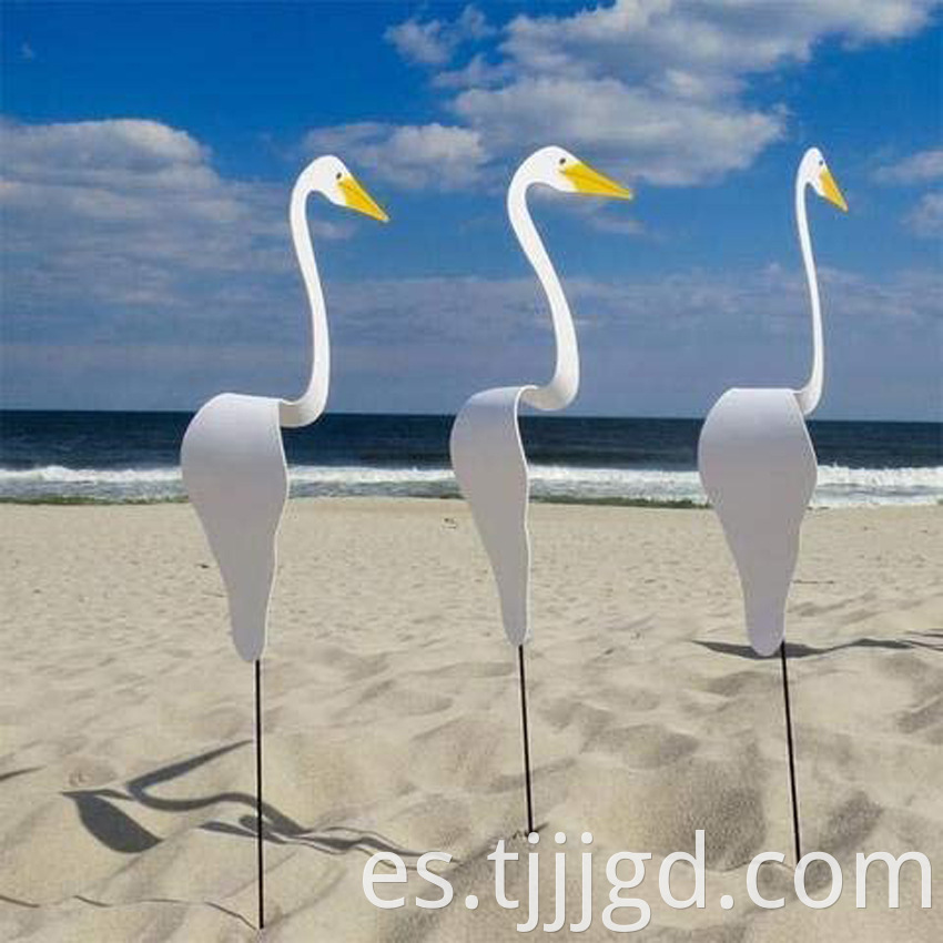 Outdoor Sculpture Of Flamingos